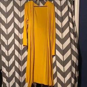 Mustard Yellow long cardi